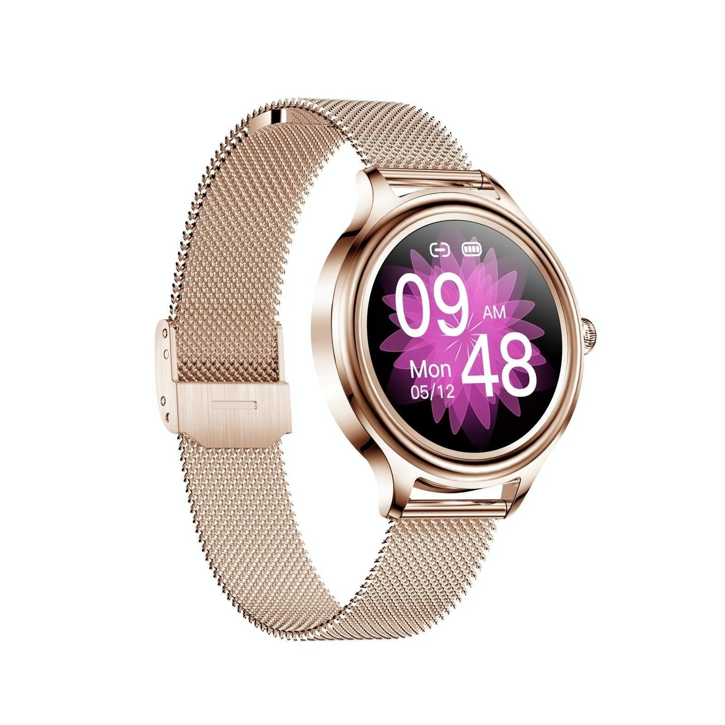 1.09 Inch Hd Colour Screen Bluetooth 5.0 Ip68 Waterproof Smart Watch Sleep & Heart Rate Monitor Blood Oxygen Tracking Steel Strap - Silver