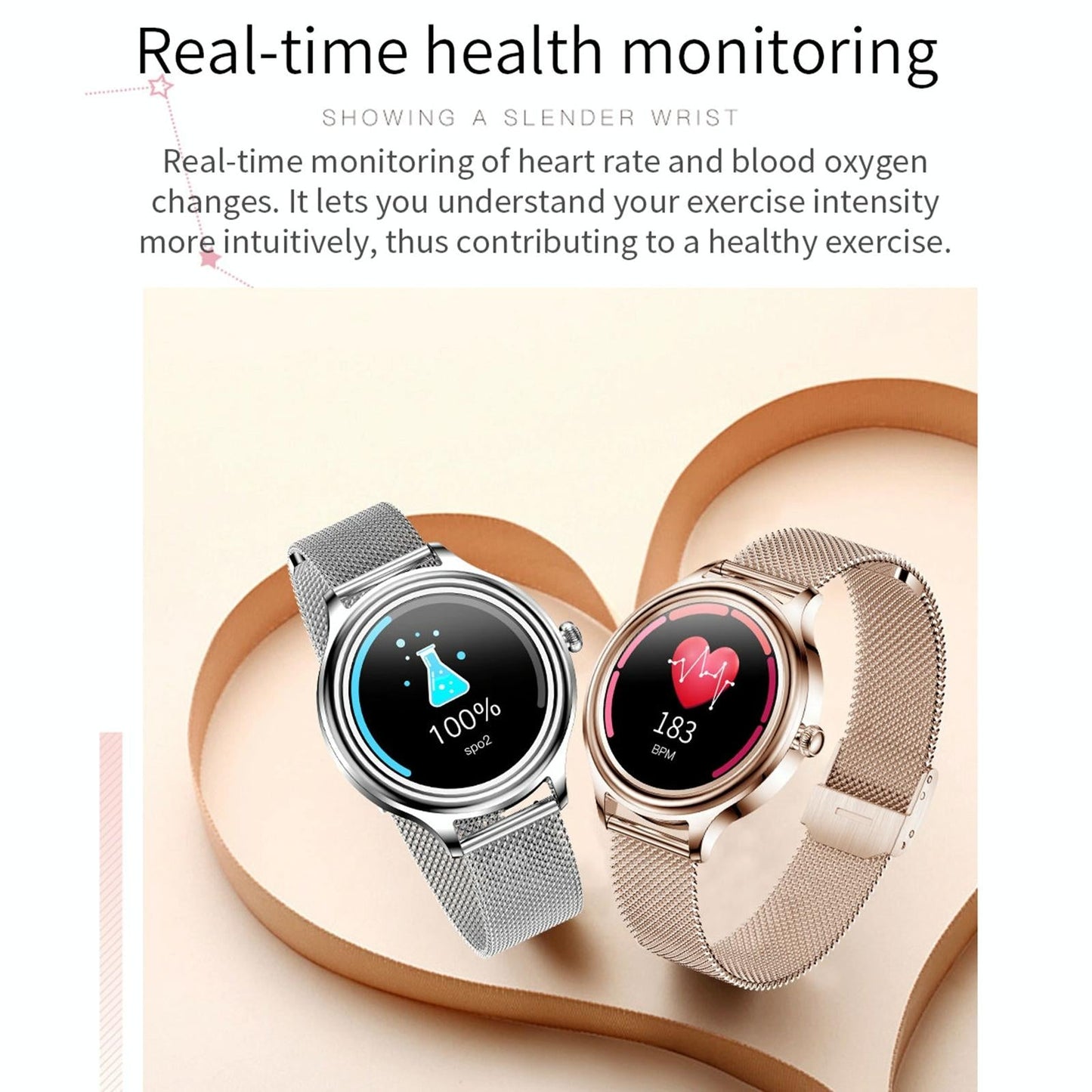 1.09 Inch Hd Colour Screen Bluetooth 5.0 Ip68 Waterproof Smart Watch Sleep & Heart Rate Monitor Blood Oxygen Tracking Steel Strap - Silver