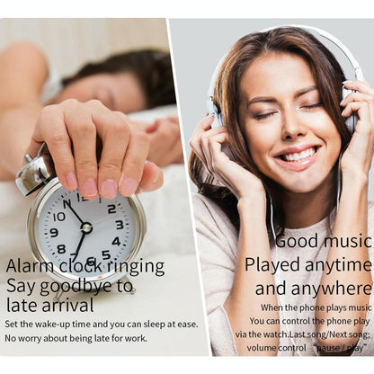 1.09 Inch Hd Colour Screen Bluetooth 5.0 Ip68 Waterproof Smart Watch Sleep & Heart Rate Monitor Blood Oxygen Tracking Steel Strap - Silver