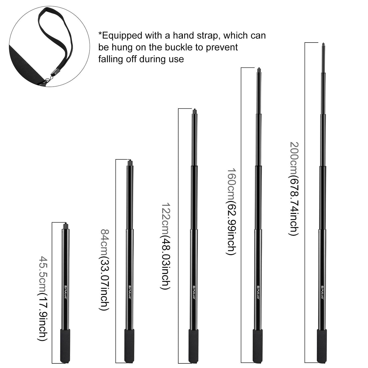 2m Extendable Selfie Stick for Insta360 one Rs X2 X3 X4