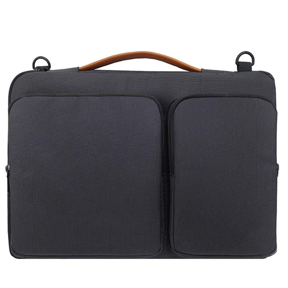 Waterproof Nylon Laptop Handbag with Trolley Strap - Fits 15-15.6 Laptops - Black