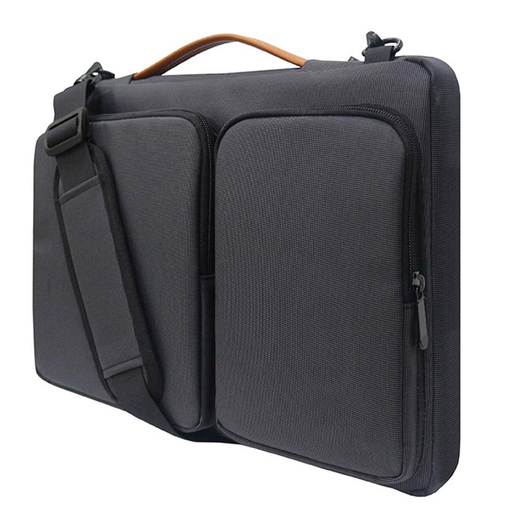 Waterproof Nylon Laptop Handbag with Trolley Strap - Fits 15-15.6 Laptops - Black