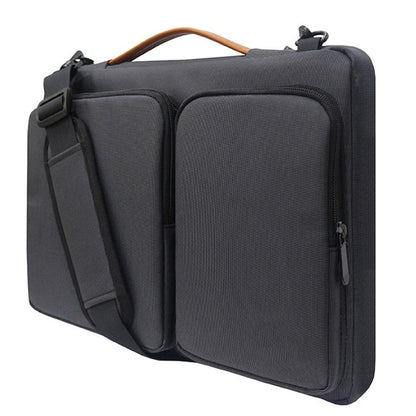 Waterproof Nylon Laptop Handbag with Trolley Strap - Fits 15-15.6 Laptops - Black