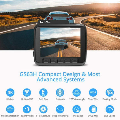 2.4 Lcd Car Dvr Camera with 2880 x 2160p Hd Resolution and 150 Degree Wide Angle View