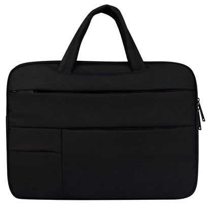 13.3 Inch Laptop Tablet Bag With Multiple Pockets And Soft Oxford Cloth Handle - Black