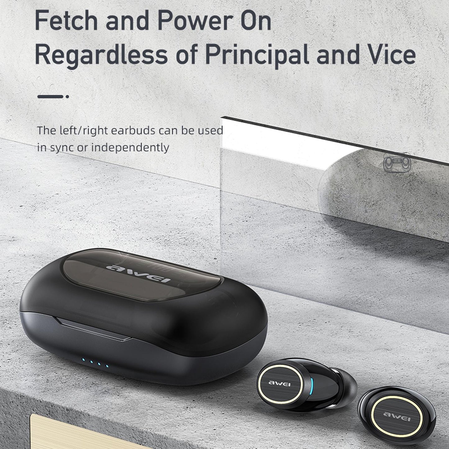 Wireless Active Noise Reduction Earphones - Black