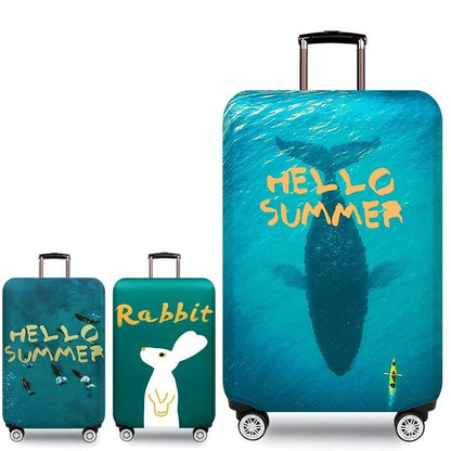 Protective Cover for Trolley Luggage - Durable and Dustproof - Large Size - Deep Sea Whale - M