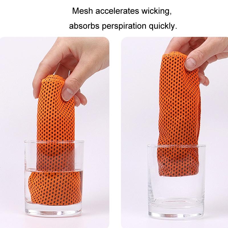 Portable Quick Dry Sports Towel Set with Silicone Sleeve and Storage Bag - 30x80cm - Orange - 30X90Cm