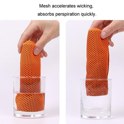 Portable Quick Dry Sports Towel Set with Silicone Sleeve and Storage Bag - 30x80cm - Orange - 30X90Cm