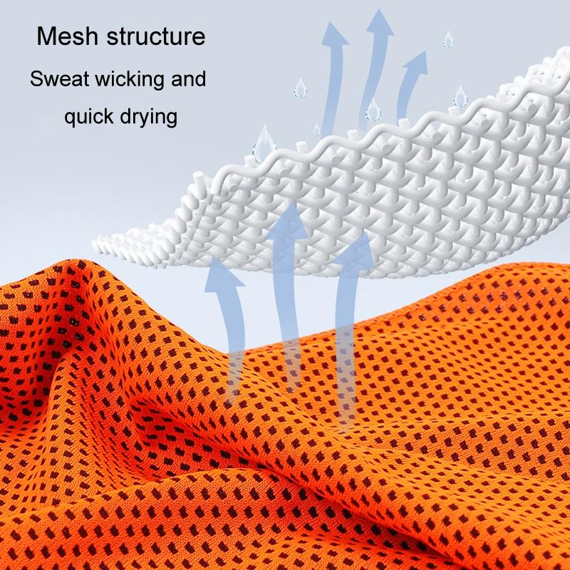 Portable Quick Dry Sports Towel Set with Silicone Sleeve and Storage Bag - 30x80cm - Orange - 30X90Cm