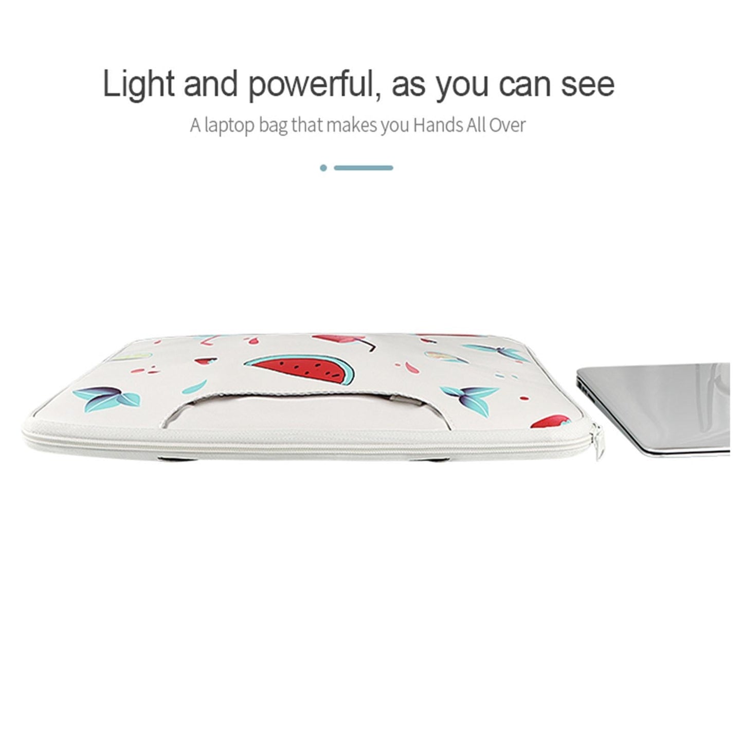 14.1-15.4 Inch Lightweight Printed Laptop Bag in Pu Material - Watermelon