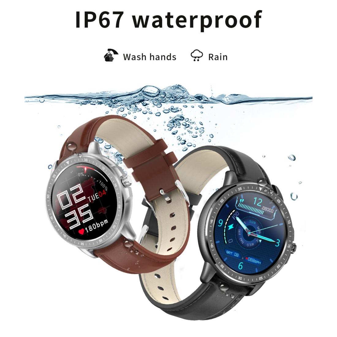 1.3 Inch Ips Colour Touch Screen Smart Watch Ip67 Waterproof Support Weather Forecast / Heart Rate Monitor / Sleep Monitor / Blood Pressure Monitoring Black