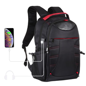 Portable Dual-shoulder Laptop Backpack - Foldable & Removable Black