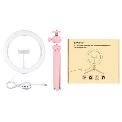 10.2 Led Ring Light with Tripod and Phone Clamp - 3 Modes Dual Colour Temperature Dimmable - Black