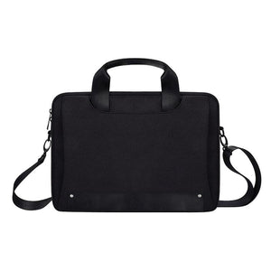Waterproof Oxford Cloth Laptop Bag with Concealed Handle & Luggage Tie Rod - Black