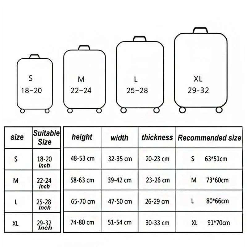 Protective Elastic Suitcase Cover - Fits 26-28 Inch Luggage - Dustproof & Scratch-proof - Geometric Map