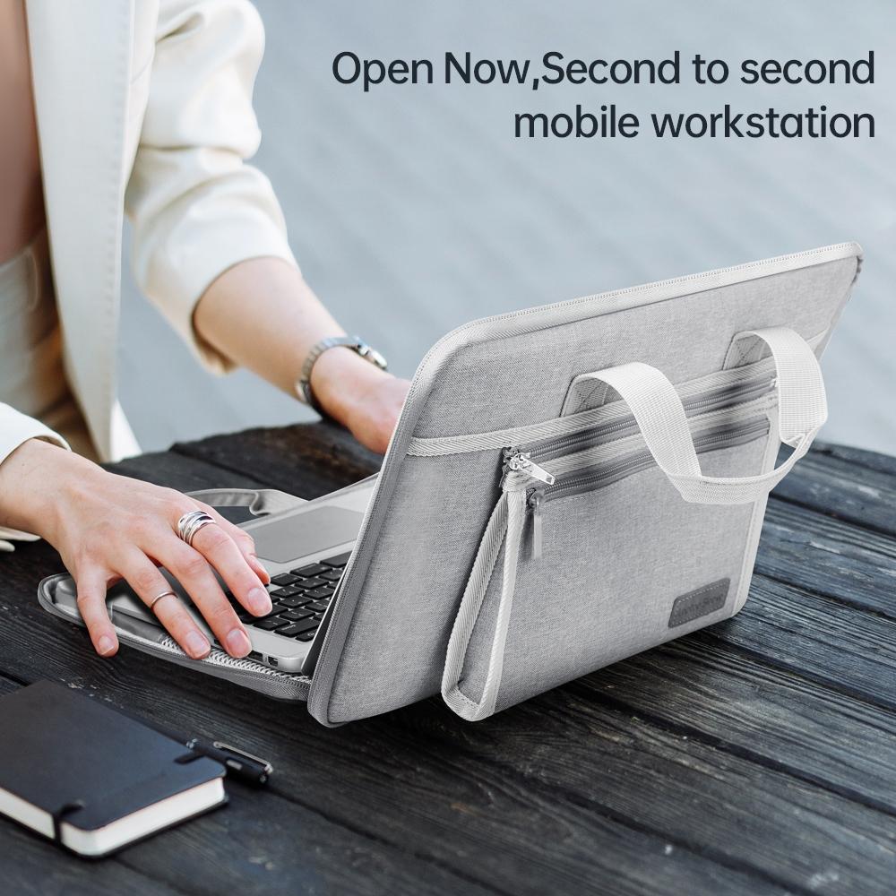 Portable Oxford Laptop Bag - Durable Fabric Multiple Colours - Grey