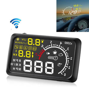 5.5 Inch Bluetooth Car Hud System Speed Fuel Alarm Black
