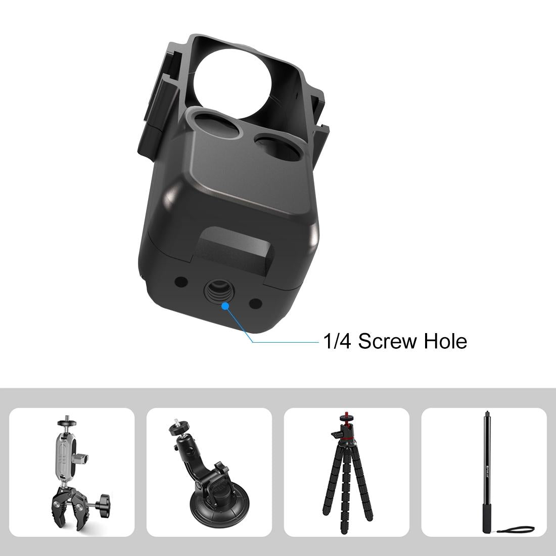 Dual Cold Shoe Adapter Bracket for Dji Pocket 3 Cage