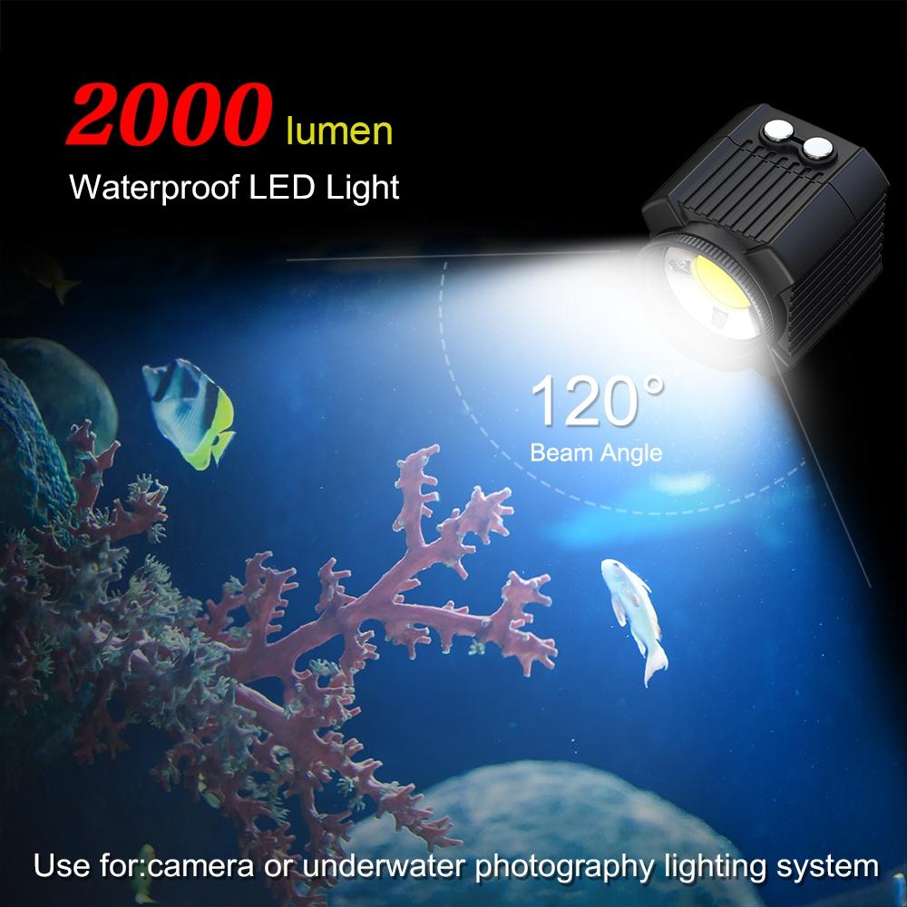 60m Waterproof Led Diving Light for Gopro Hero 12 - Perfect for Underwater Photography