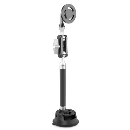 Magnetic Car Mount with Suction Cup Arm and Phone Clamp