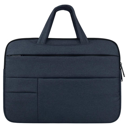 15.6 Inch Laptop Tablet Bag with Multiple Pockets and Soft Oxford Cloth Handle - Black