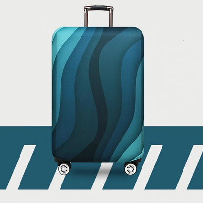 29-32 Inch Travel Suitcase Dust Covers - Elastic & Abrasion-resistant - Blue Ripple