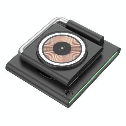 15W Foldable Magnetic Wireless Charger - Black
