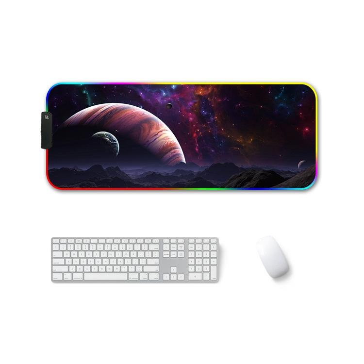 Rgb Non Slip Mouse Pad With Thermal Transfer - Snow Peak