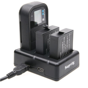 Remote Control Charger for Dual Batteries with Usb Cable for Gopro Hero7 / 6 / 5