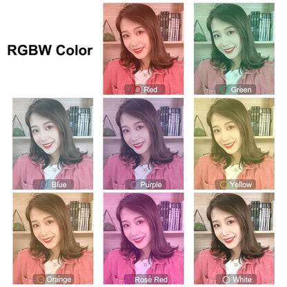 30cm Curved Surface Led Ring Light with Tripod and Phone Clamp - 10 Modes 8 Colours Usb Powered