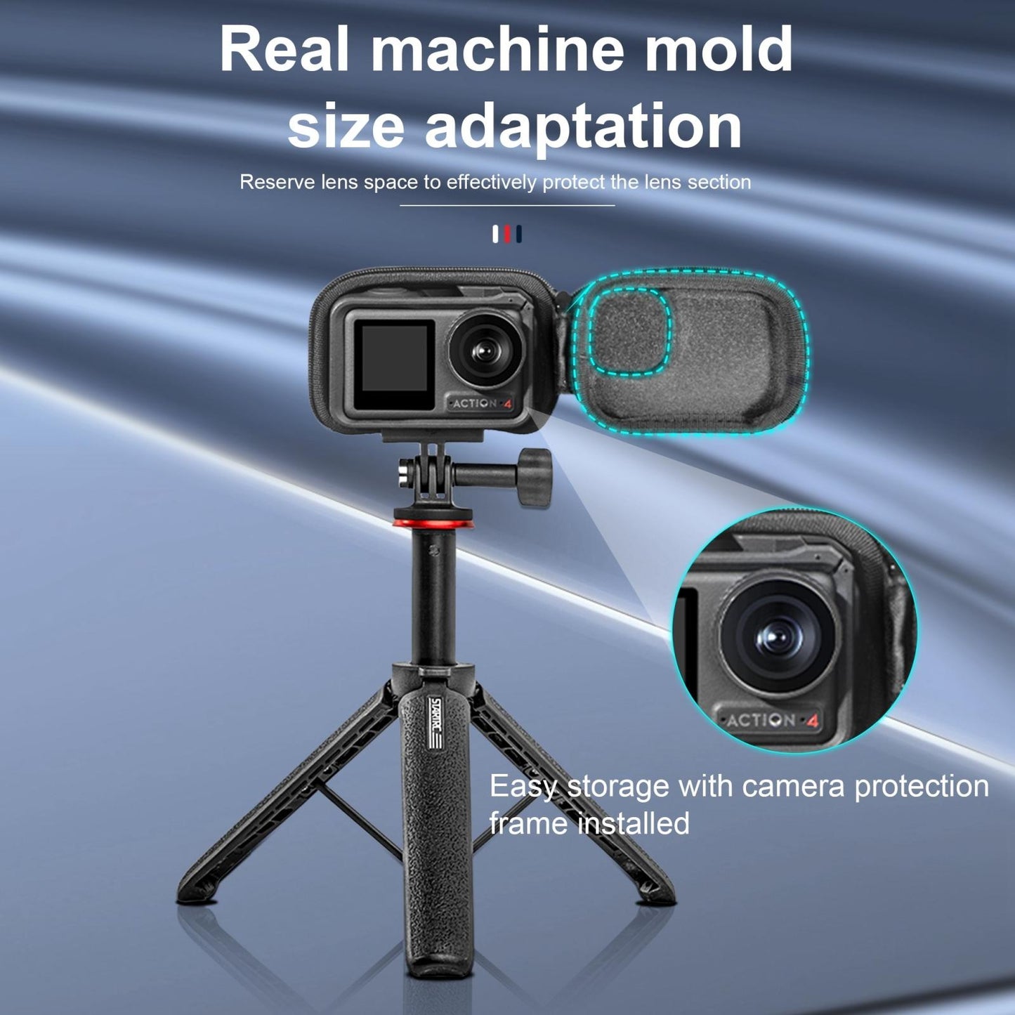 Portable Camera Case for Dji Action 3 / 4 - Pu Material