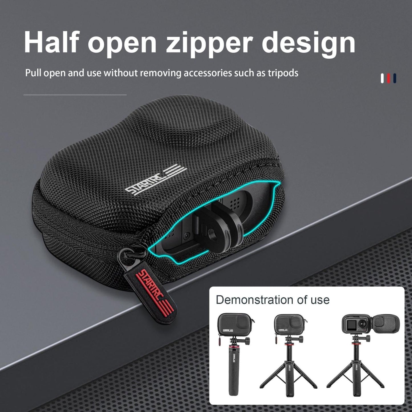 Portable Camera Case for Dji Action 3 / 4 - Pu Material