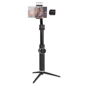 3-axis Gimbal Stabilizer with Tripod Mount & Fill Light for Smartphones - Black
