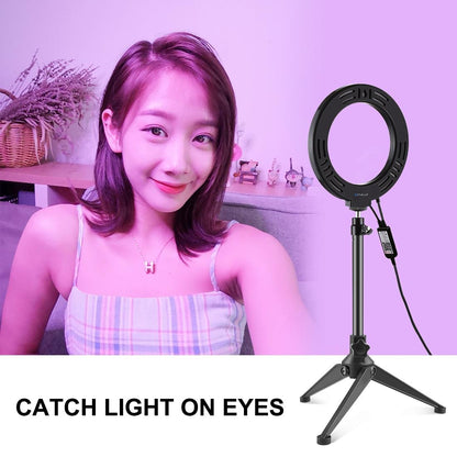 6.2 Rgbw Led Ring Light with Tripod and Remote Control