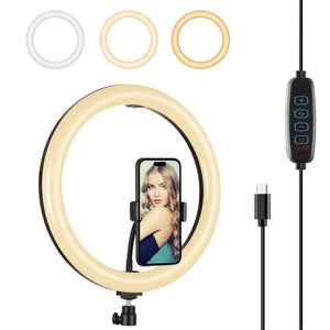 11.8 Dual Colour Led Ring Light with Phone Clamp - 3 Modes