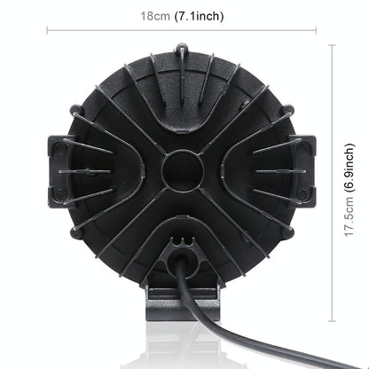 2 Pcs 3500Lm 6500K White Light 17 Led Waterproof Car Boat Marine Work Lights Spotlight Led Bulbs 30 Degrees Adjustable Dc 10 - 30V - Black