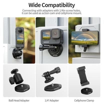 Metal Magnetic Base with 1 / 4 Adapter and Pivot Stand