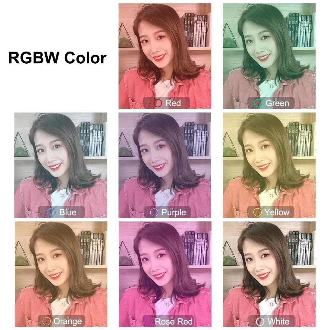 Usb 10 Modes 8 Colour Led Ring Light with Tripod Mount - 6.2 Inch Diameter