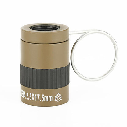 Mini Pocket Telescope with Finger Buckle - 2.5x17.5mm - Black