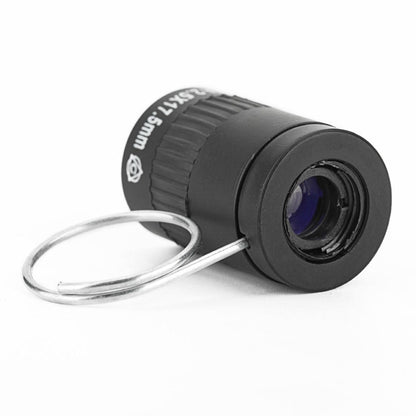 Mini Pocket Telescope with Finger Buckle - 2.5x17.5mm - Black