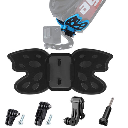 3-way Pivot Arm Butterfly Helmet Mount for Gopro Hero12 - Black