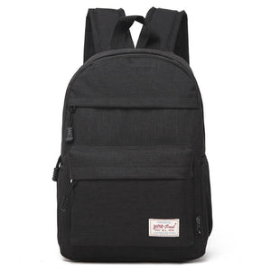 Versatile Canvas Laptop Backpack for 13-15 Inch - 36x25x10cm - Black