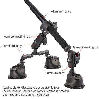 Selfie Stick Kit with Dual Leg and Single Suction Cups