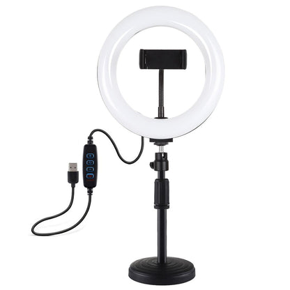 7.9 Led Ring Light with Usb 3 Modes Dual Colour Phone Clamp