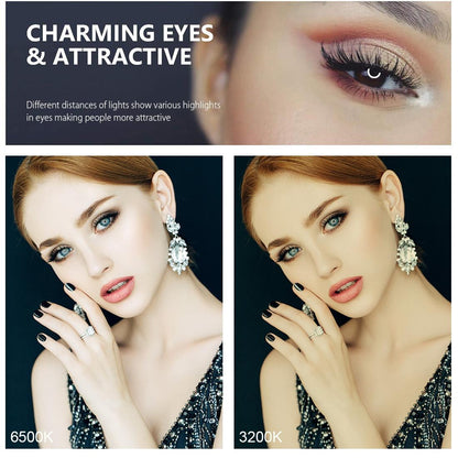 7.9 Led Ring Light with Usb 3 Modes Dual Colour Phone Clamp