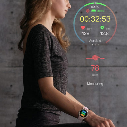 Waterproof Smart Watch Heart Rate / Blood Pressure Monitor / Physiological Management Black