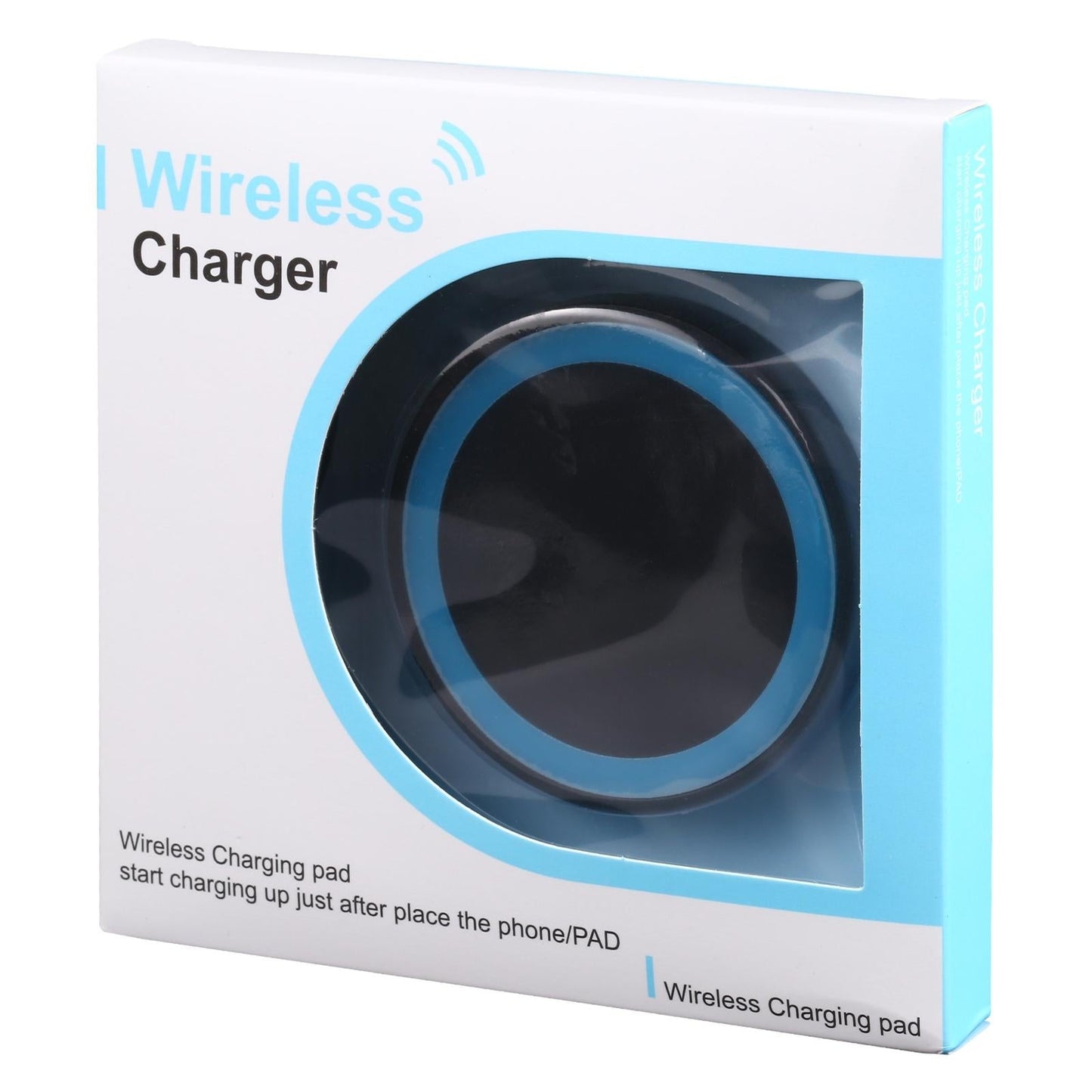 Universal 5W Round Wireless Charger - White + Black
