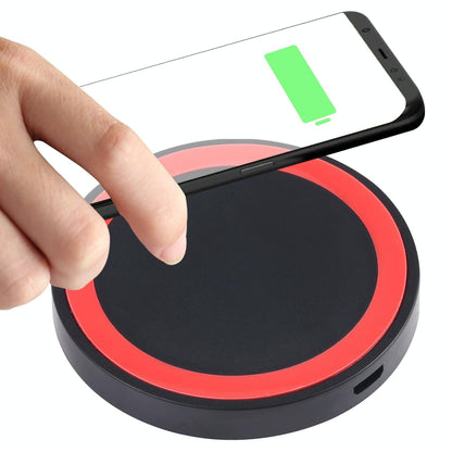 Universal 5W Round Wireless Charger - White + Black