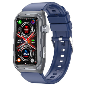 Waterproof Ecg Smart Watch For Health Monitoring - Ip68 - Blue